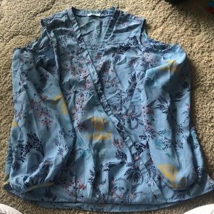 Blue floral Matte (Stella & Dot) Shirt